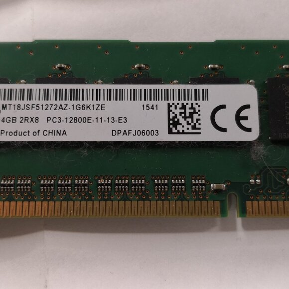Lot of 4 Used Micron 4GB PC3-12800U-11-13 Ram Kit. - Picture 8 of 13